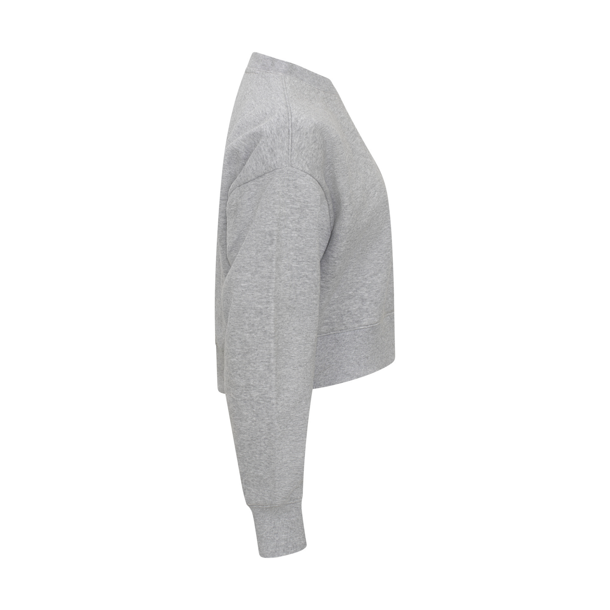 Clique Miami Cropped Sweatshirt Dam - Gråmelerad-3