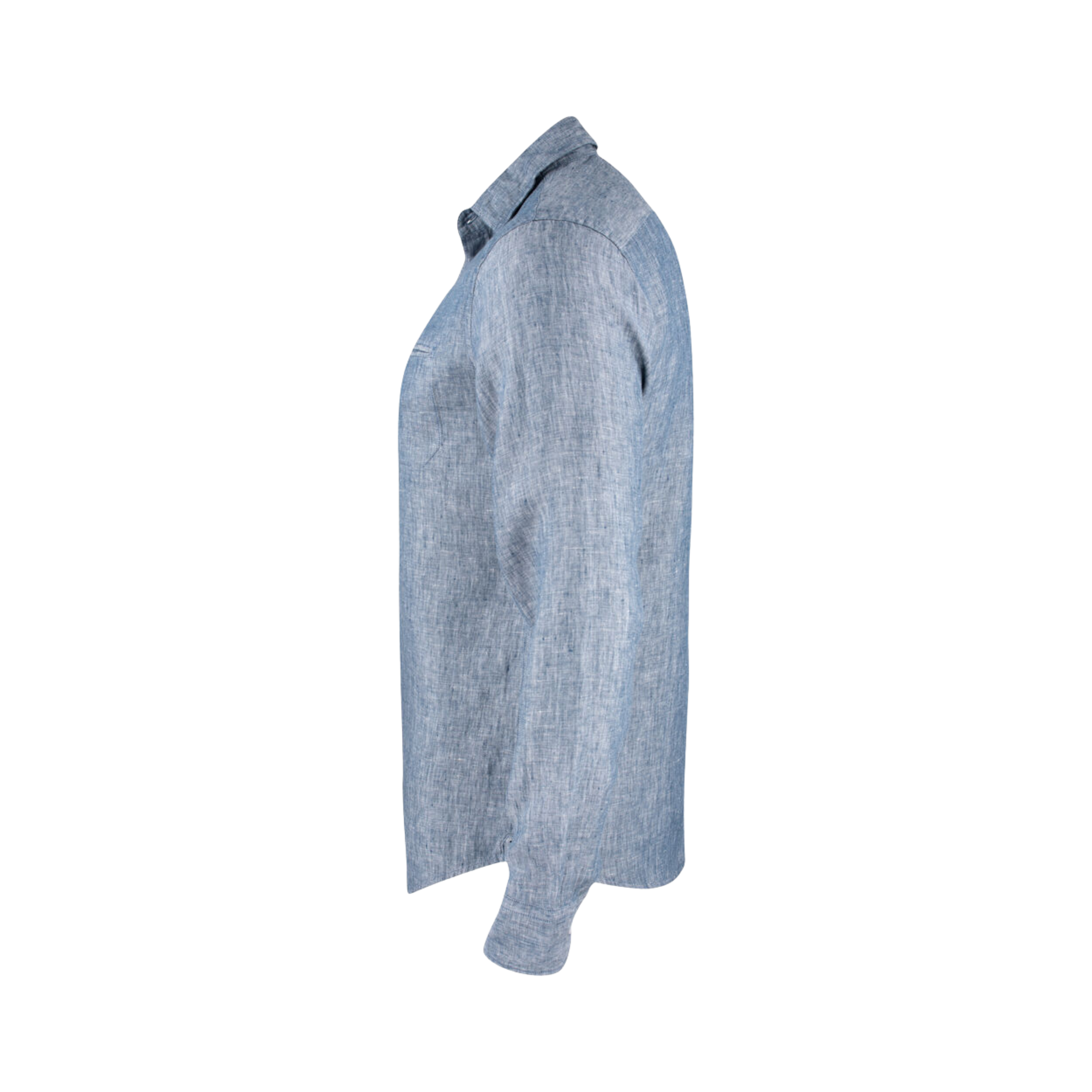 Cutter & Buck Summerland Linne Skjorta Herr - Denim Melange-4