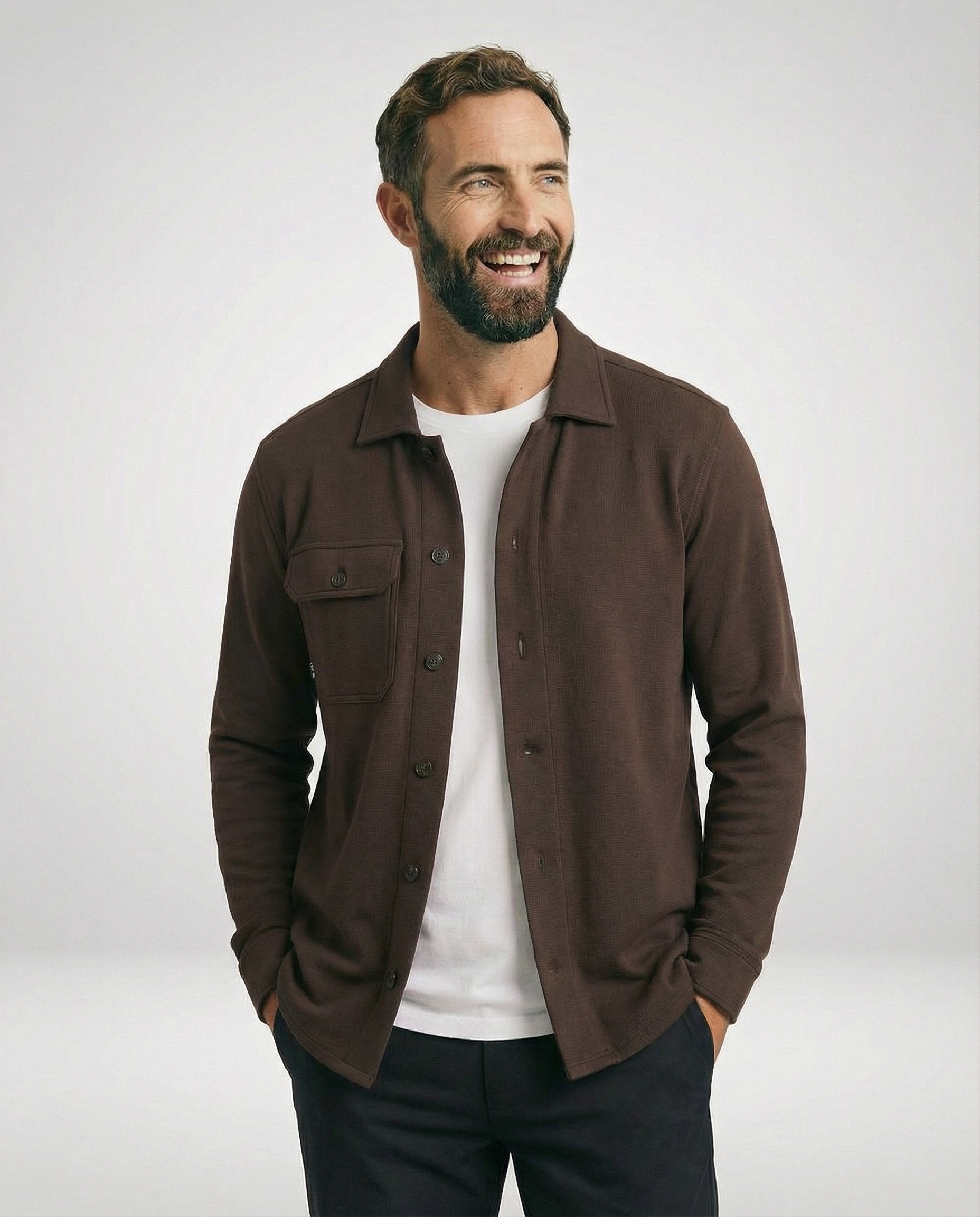 Cutter & Buck Advantage Leisure Overshirt Herr - Dark Mocca